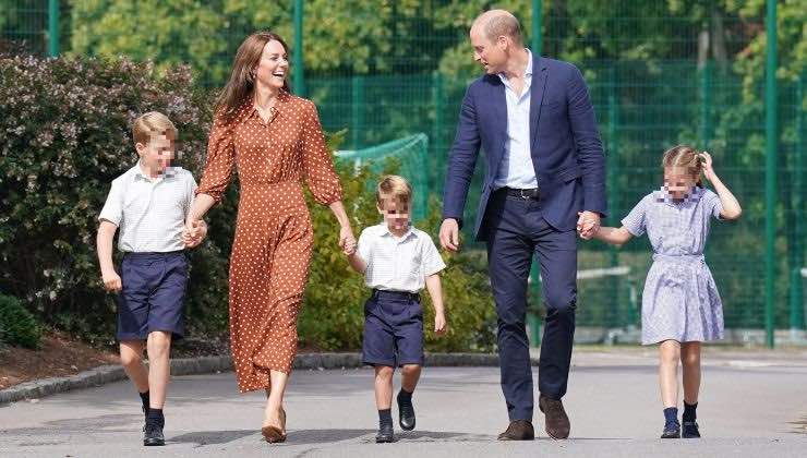 kate middleton con i figli