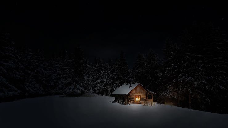 cabin di notte